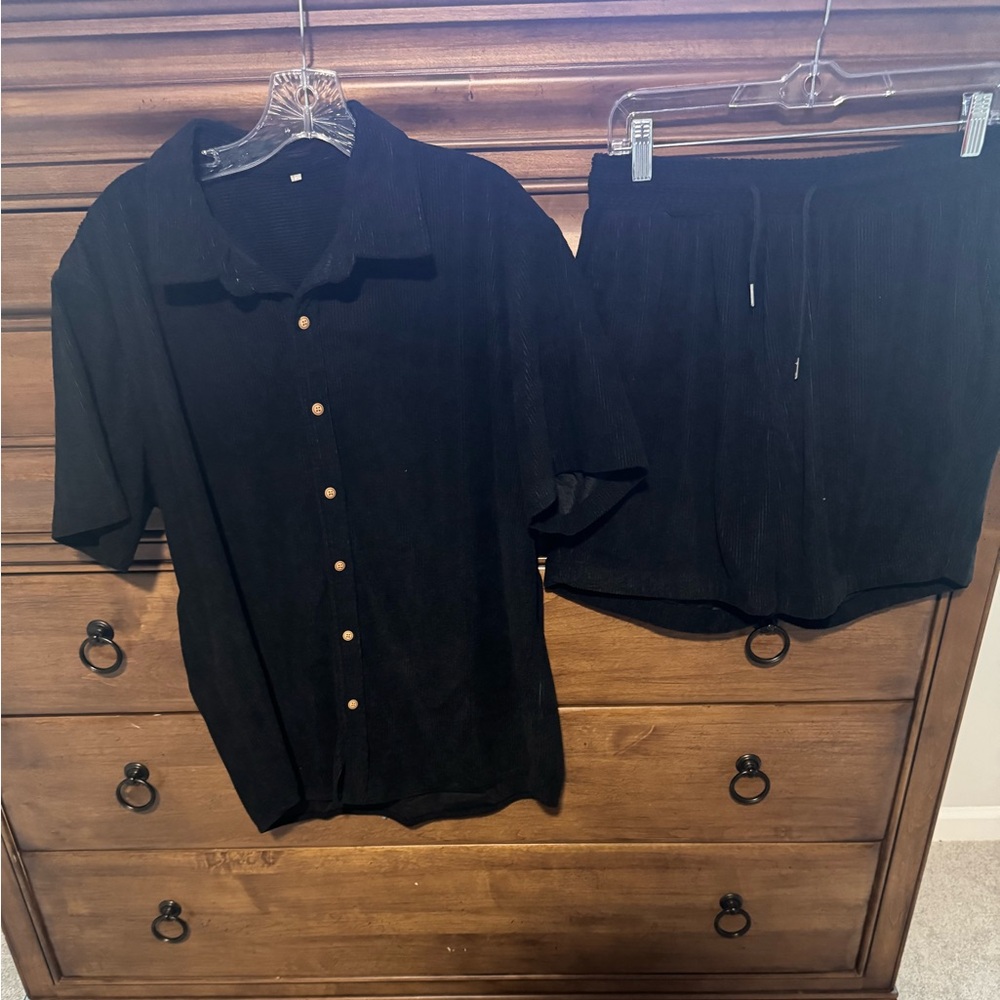 Classic Black Button Down Shirt for Men